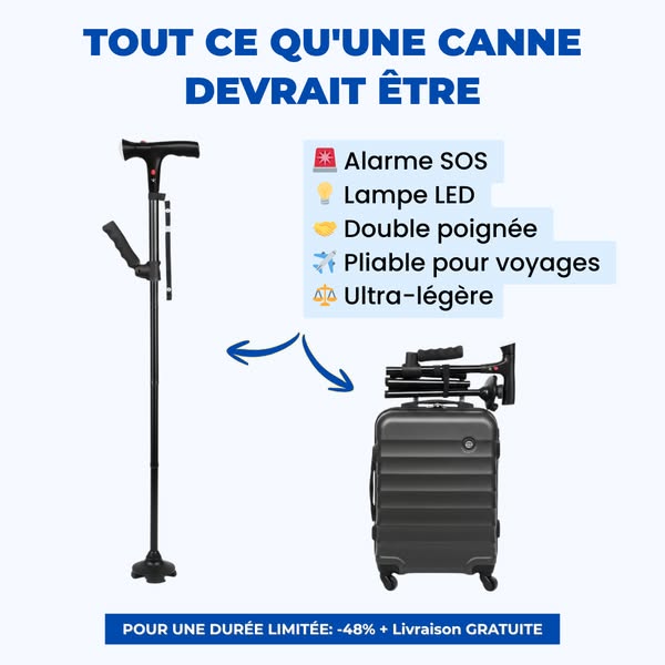 OrthoCanne+ : Votre allié pour marcher, vous lever et vous déplacer en toute liberté